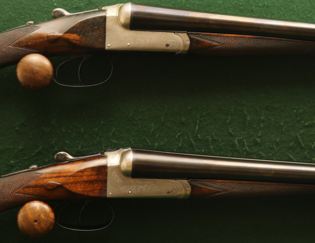 Pair DBHE AD 12 bore William Powell Side by Side - A.W.Rule and Son Gun ...